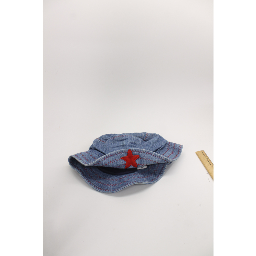 Talbots kids cotton denim blue with red top stitch sun hat baby